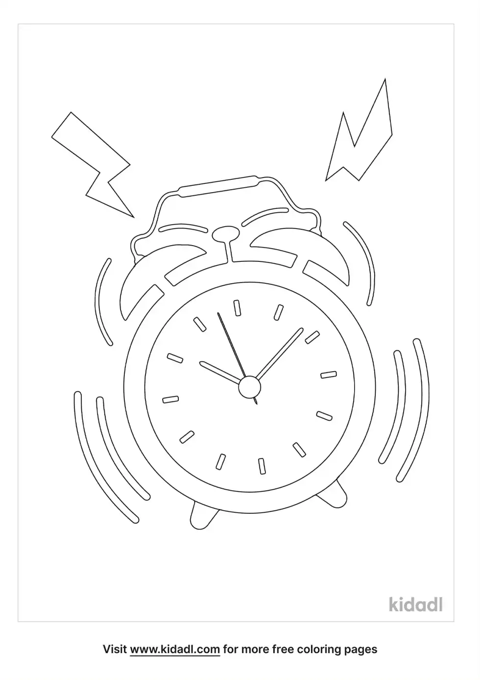 Alarm Clock Coloring Page