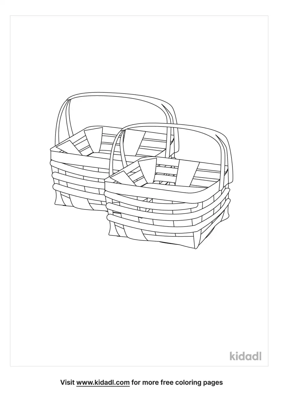 Two Baskets Coloring Page