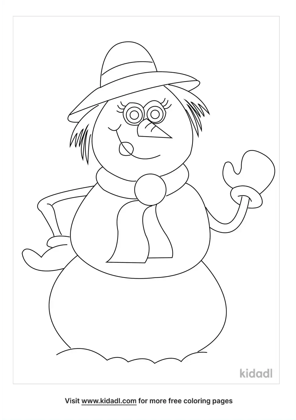 Snow Woman Coloring Page