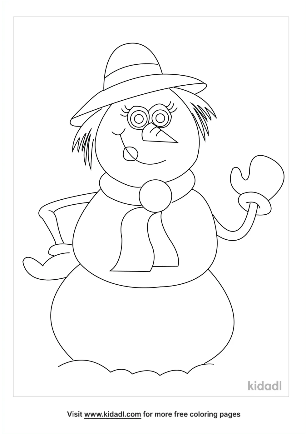 Snow Woman Coloring Page