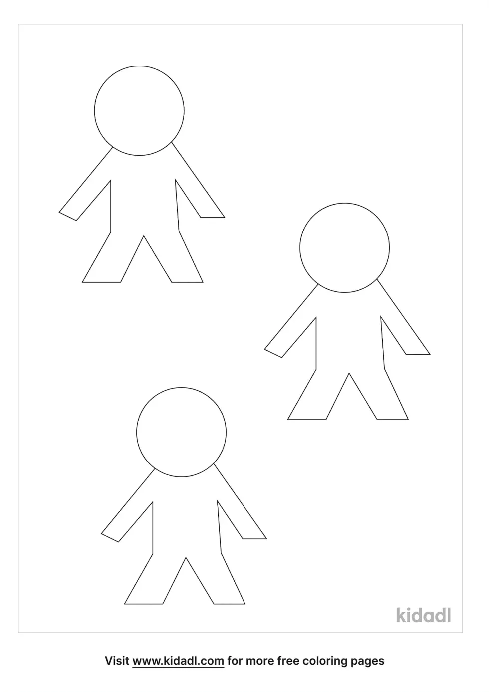 Blank Paper Dolls Coloring Page