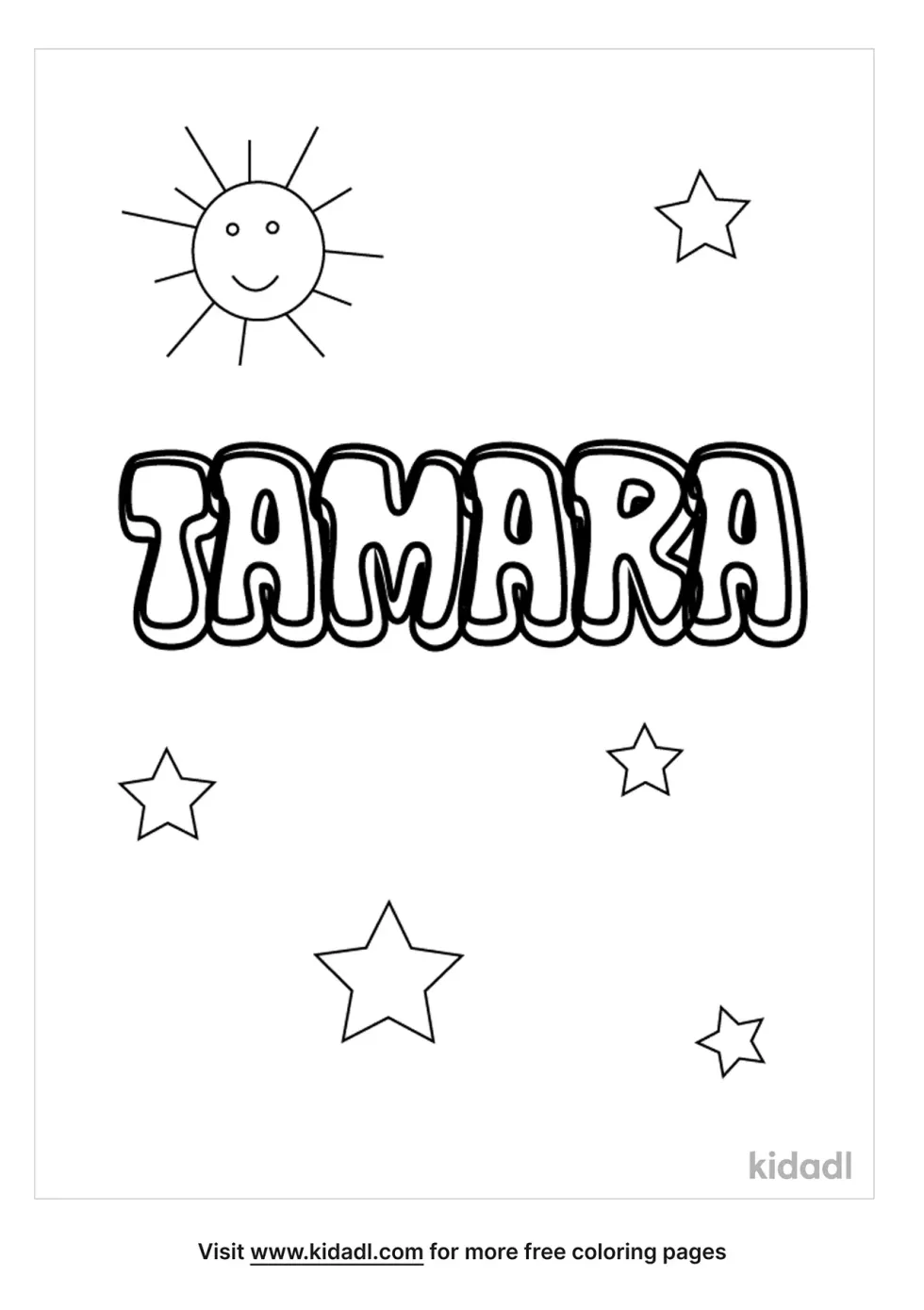 Name Tamara Coloring Page