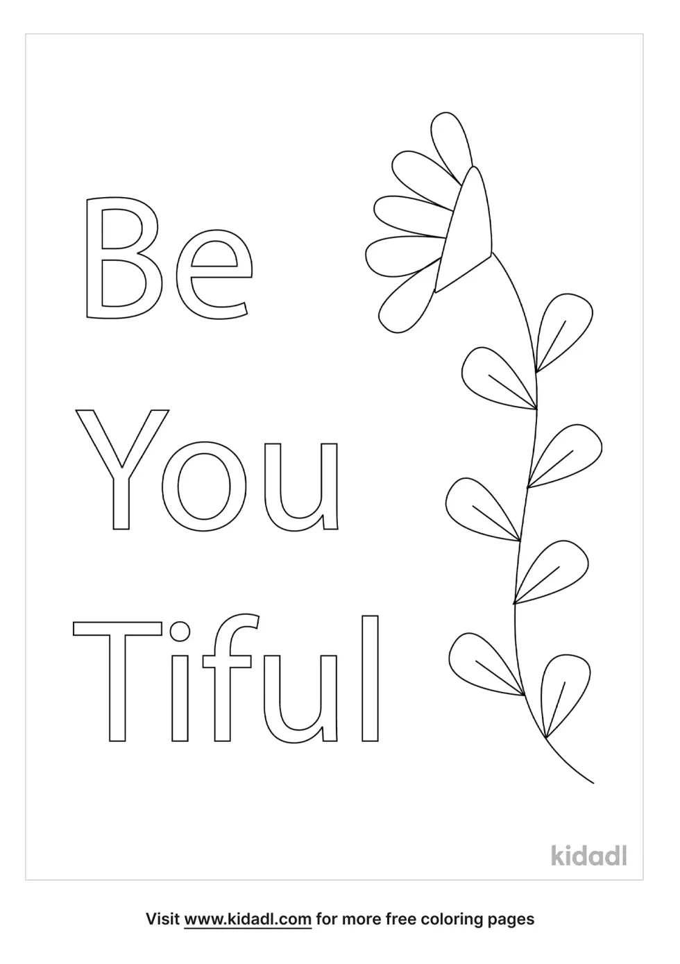 Be You Tiful Coloring Page