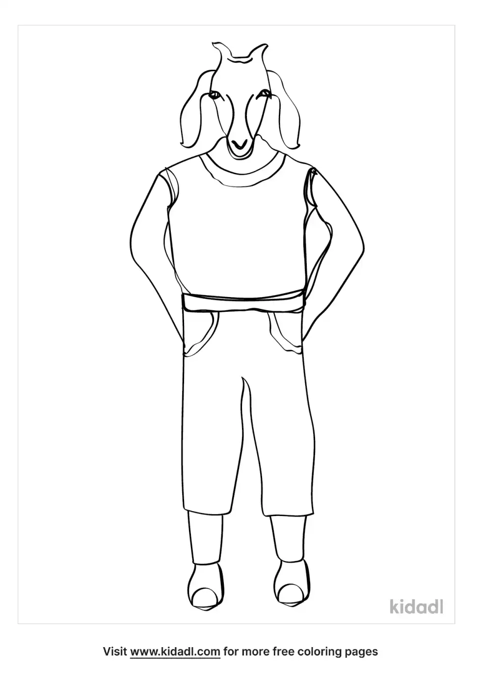 Goat Man Coloring Page