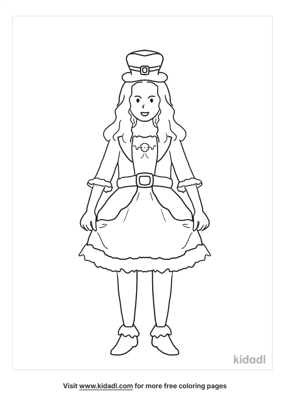 Irish Woman Coloring Page