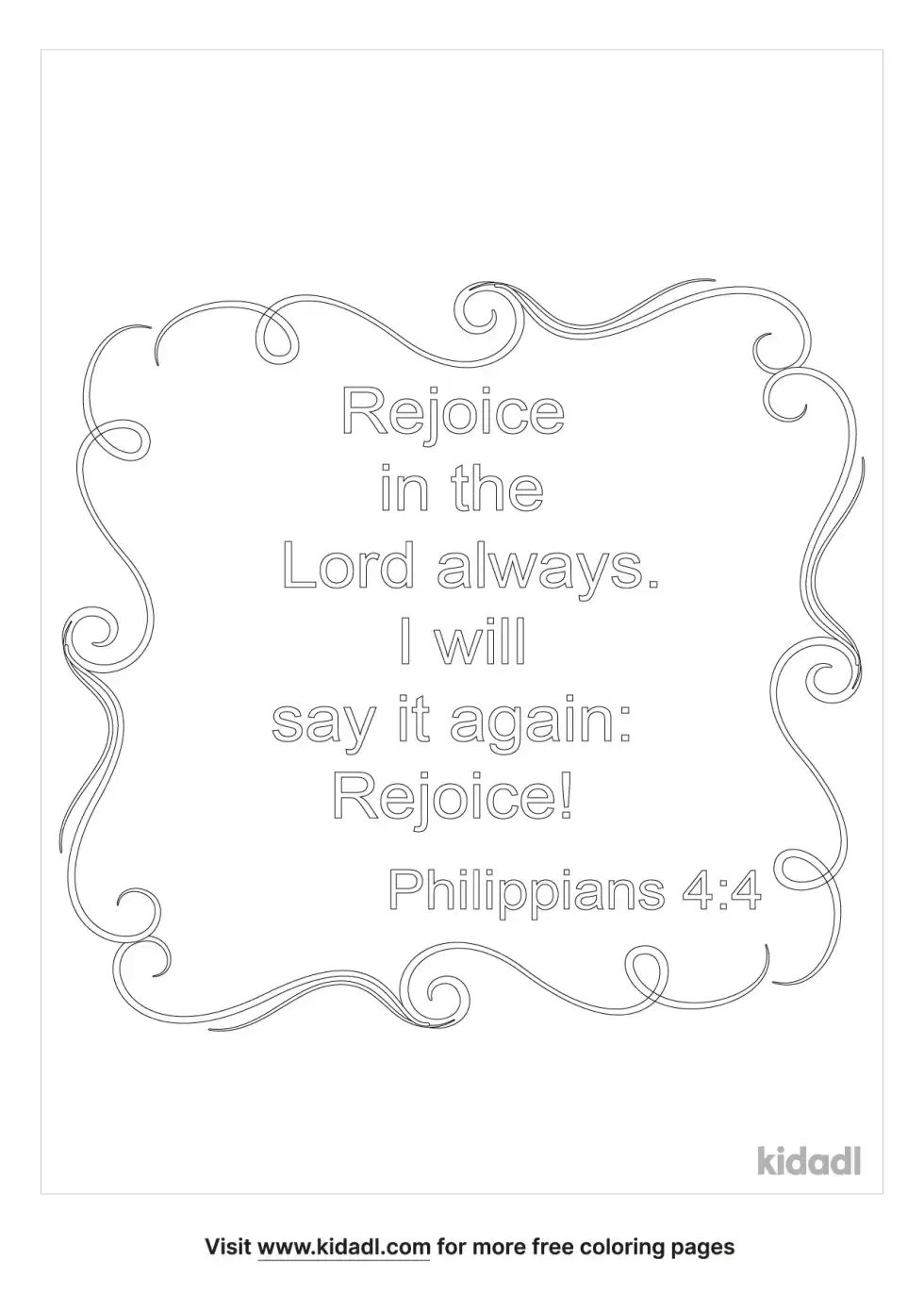 Philippians 4:4-9 Coloring Page