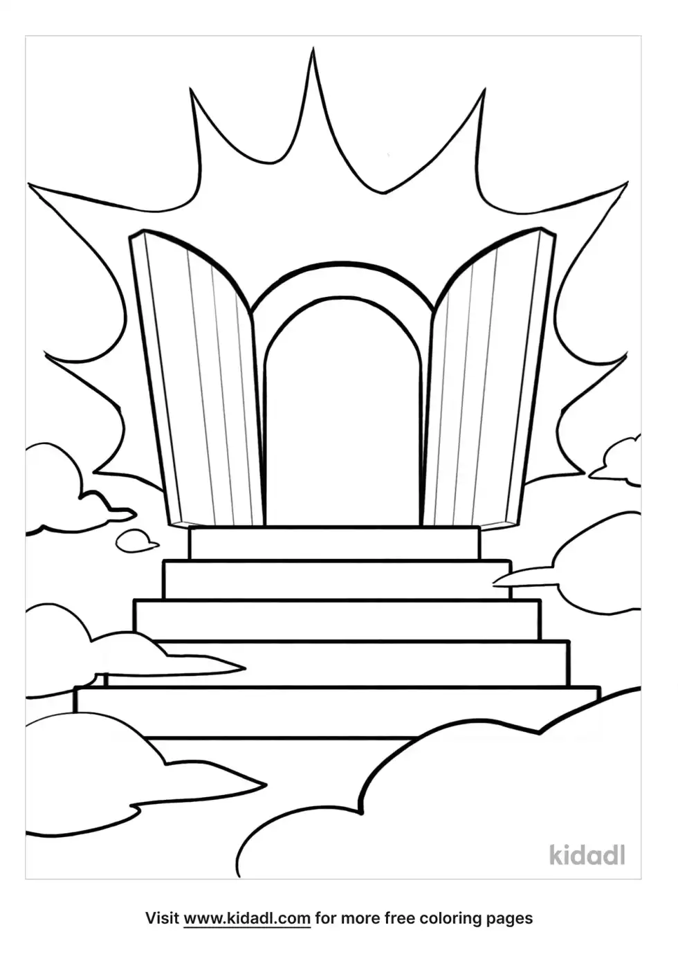 Gates Of Heaven Coloring Page