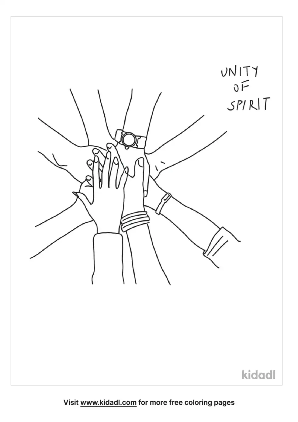 Unity Of The Spirit Coloring Page