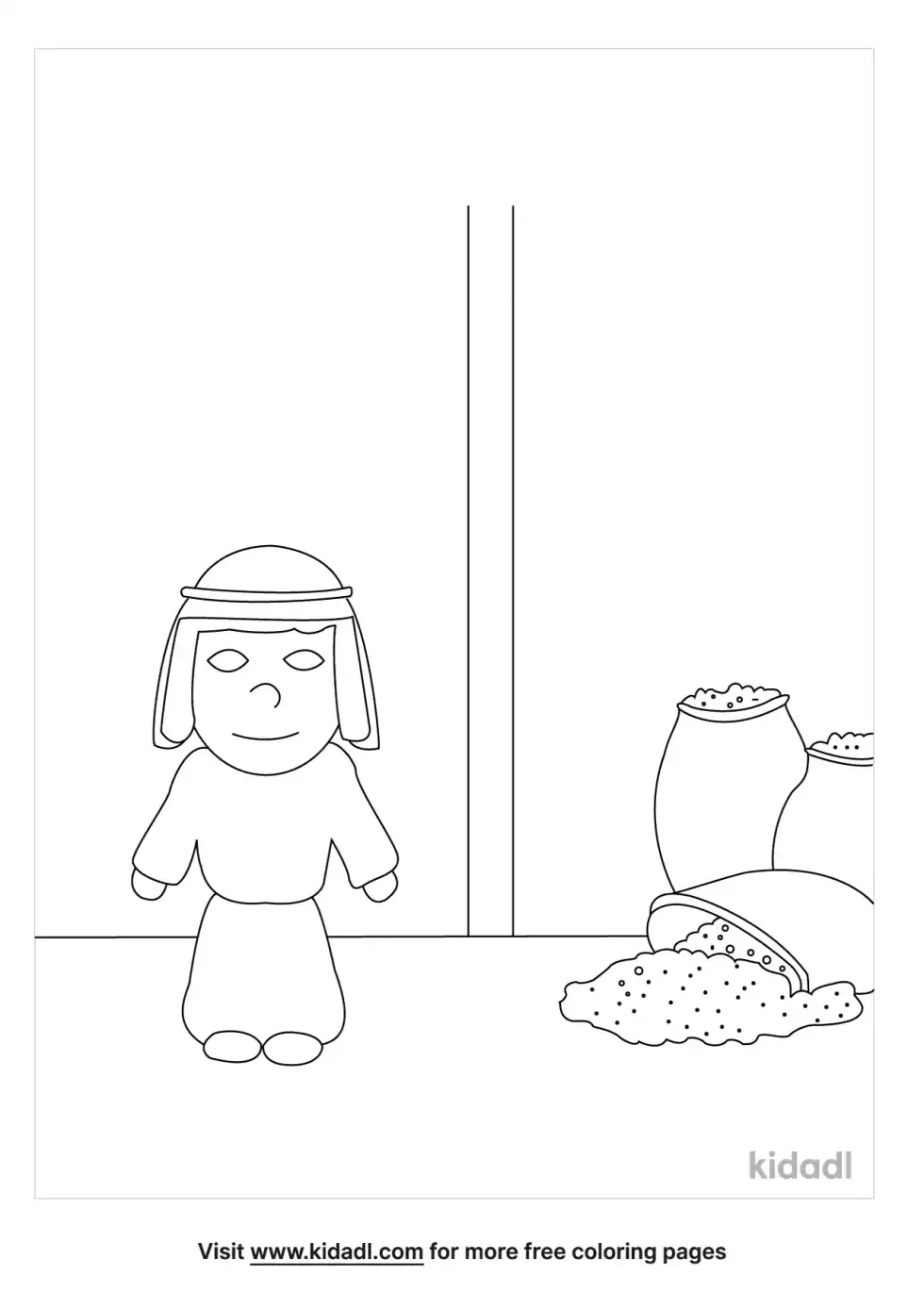 Where Joseph Stored Grain Coloring Page