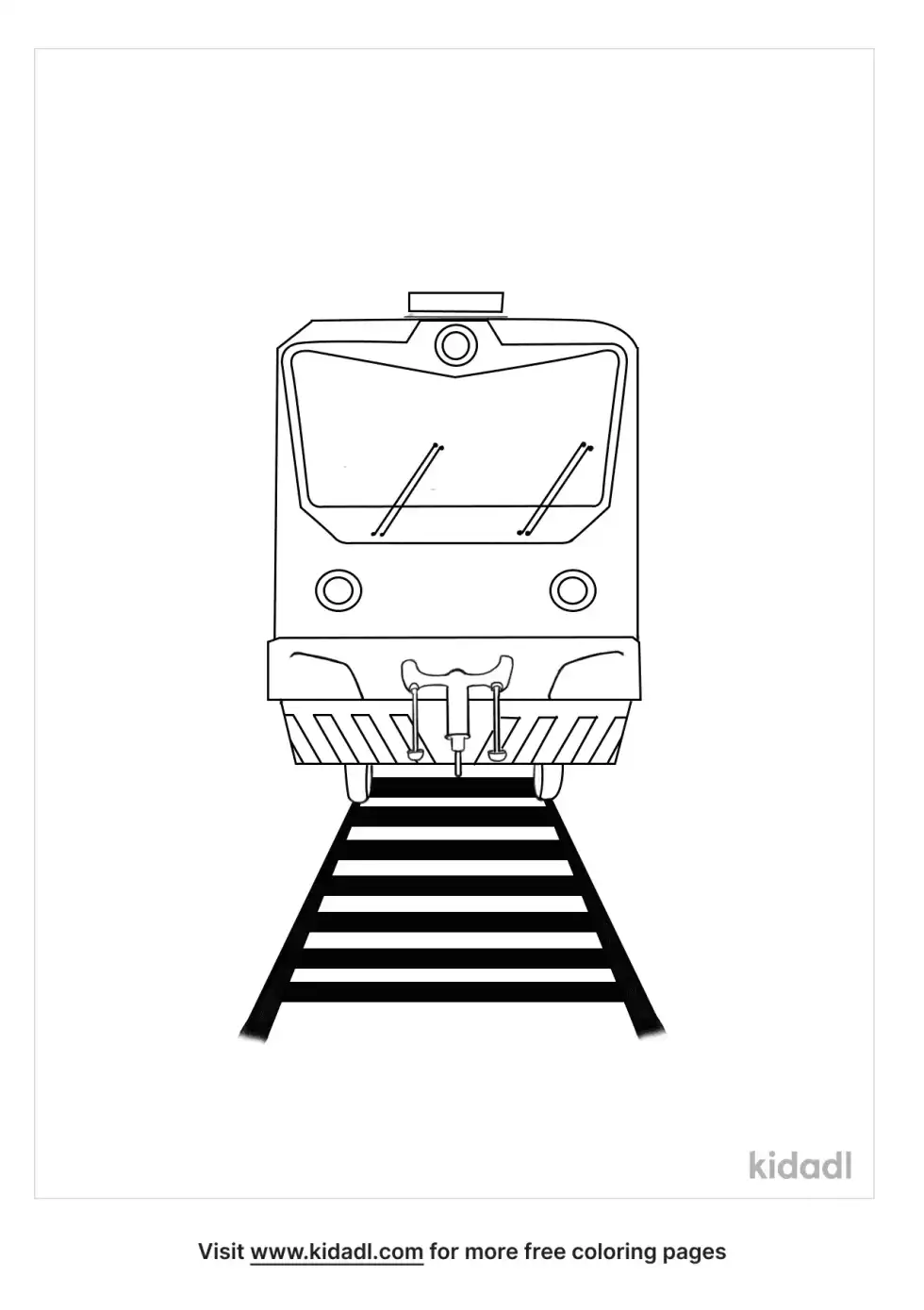Train Front Coloring Page
