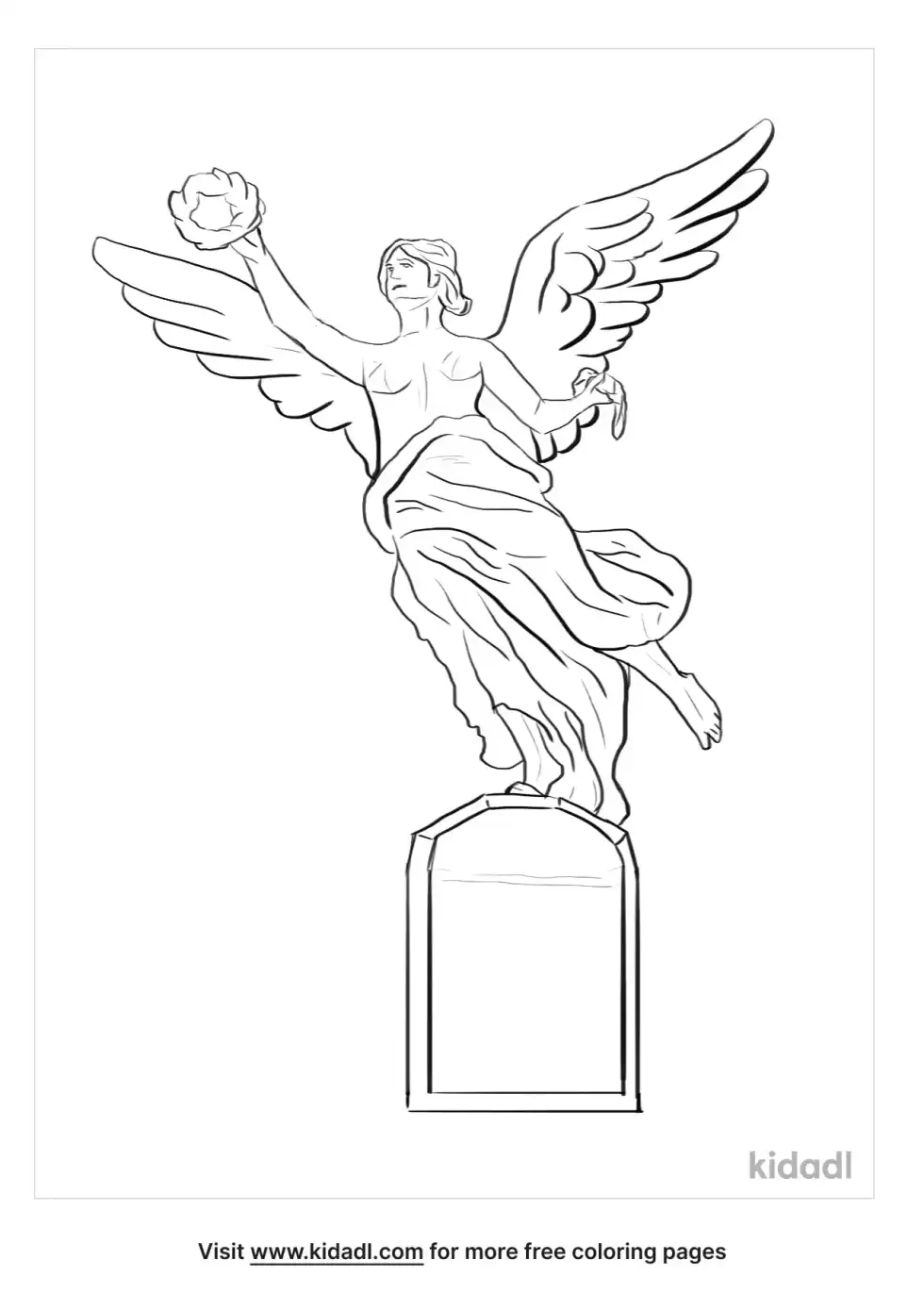 The Angel Of Independence Coloring Page