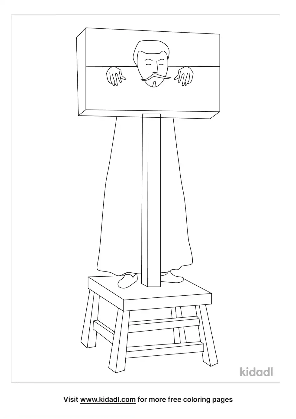 Pillory Coloring Page