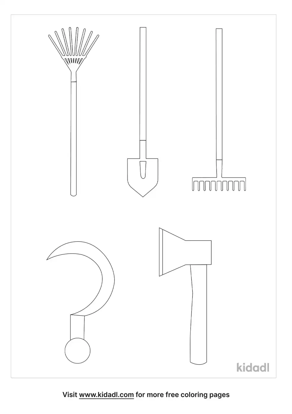 Farming Tools Coloring Page
