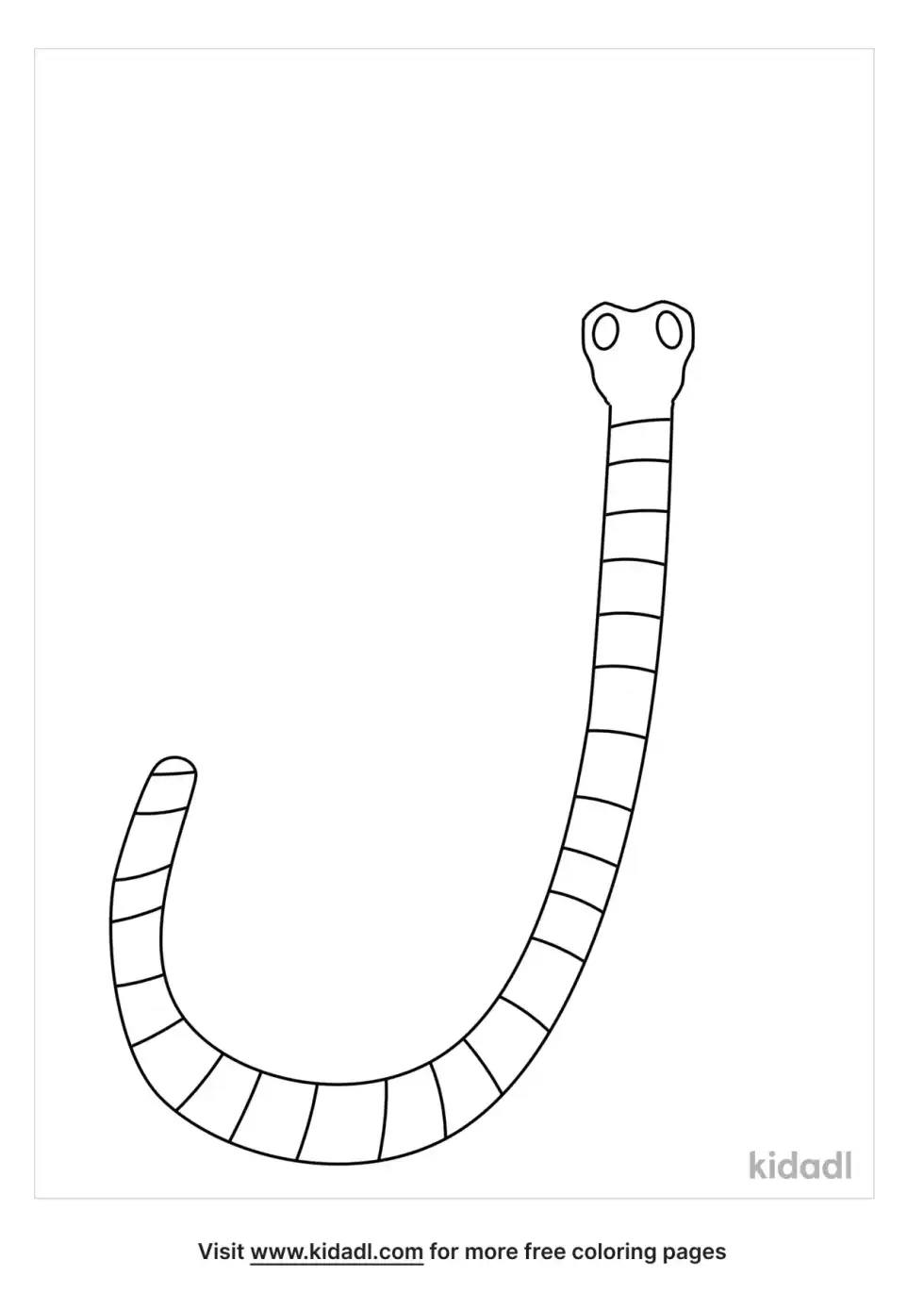 Tape Worm Coloring Page