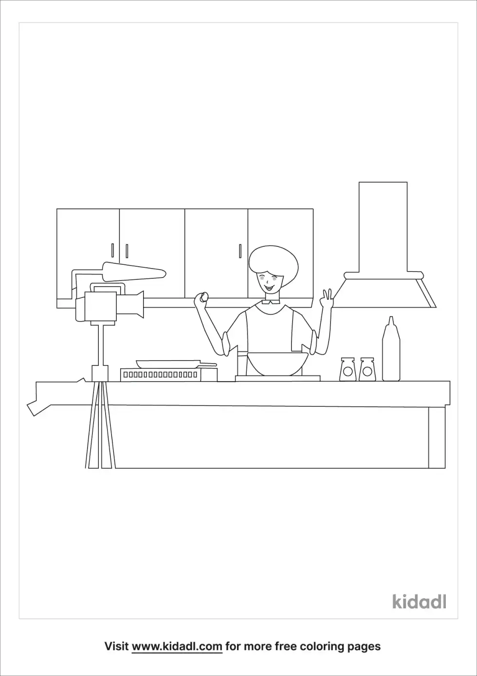 Cooking Show Coloring Page