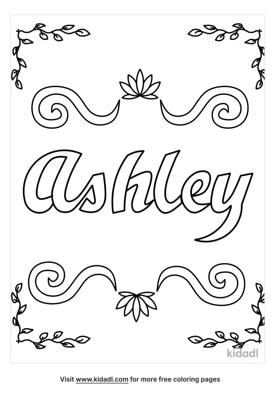 Name Ashley Coloring Page