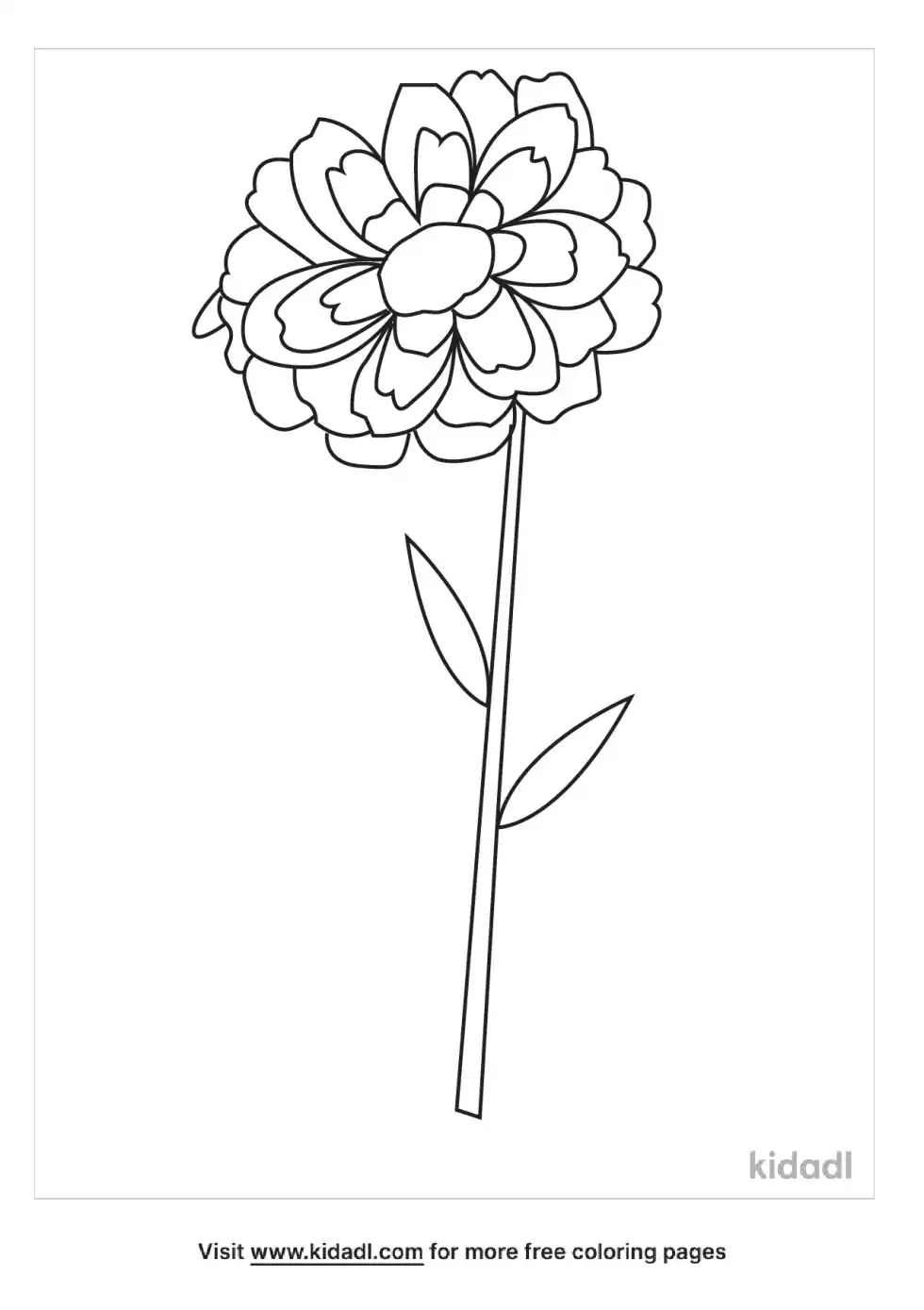 Zienna Flower Coloring Page