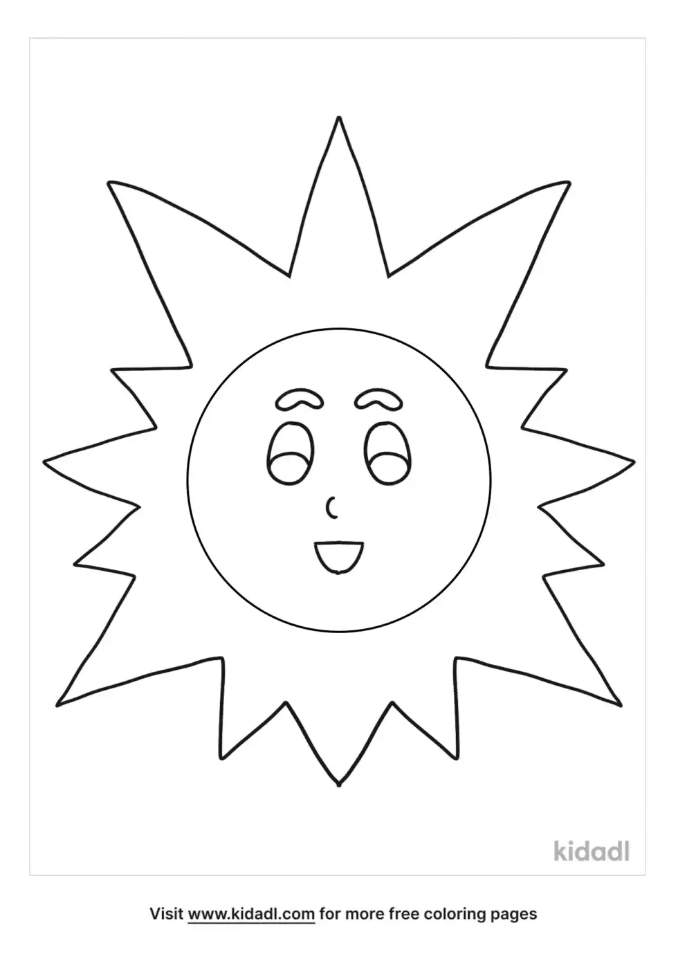 Rays Of Sun Coloring Page