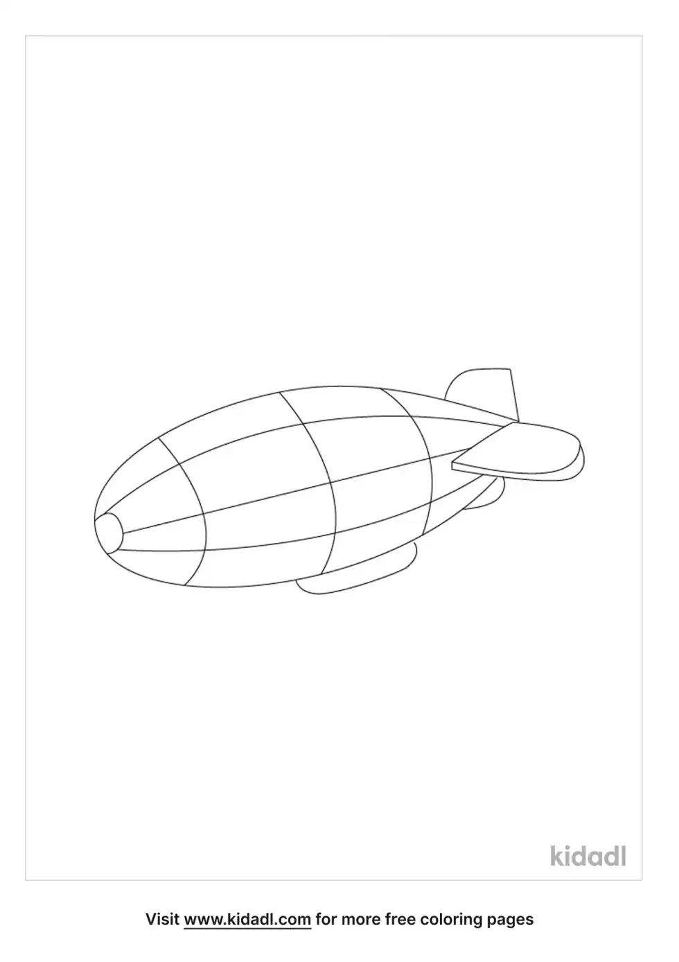 Air Ship Coloring Page