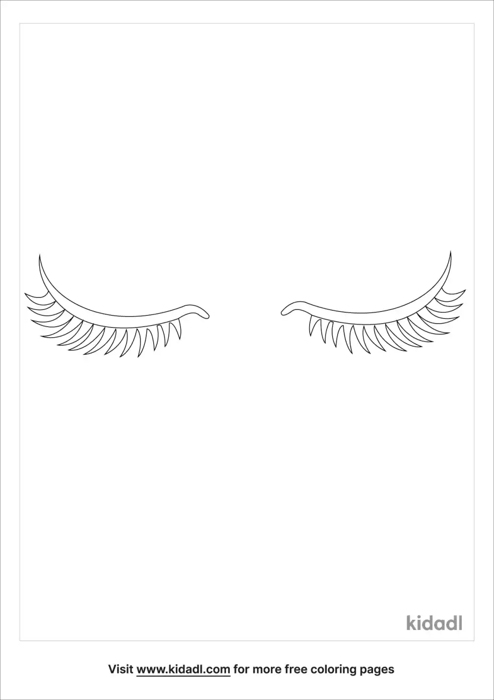 Eyelash Coloring Page