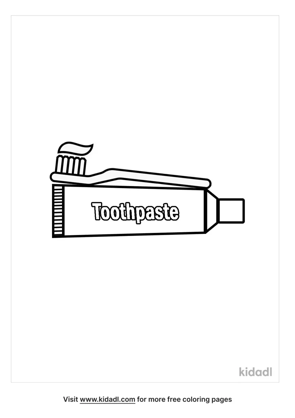 Toothpaste Coloring Page