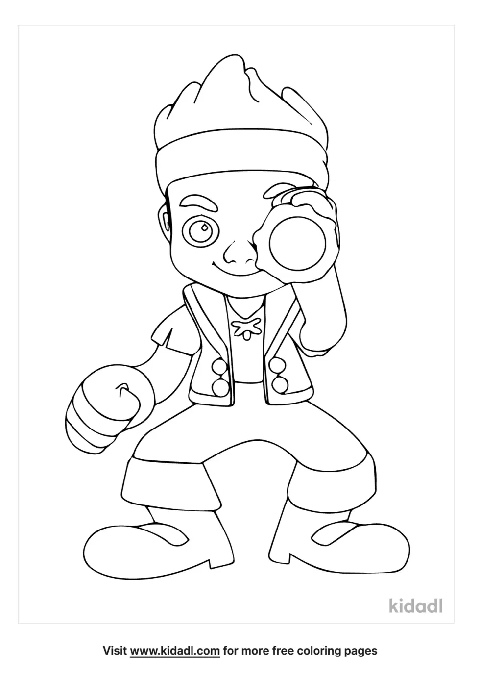 Cute Pirate Coloring Page