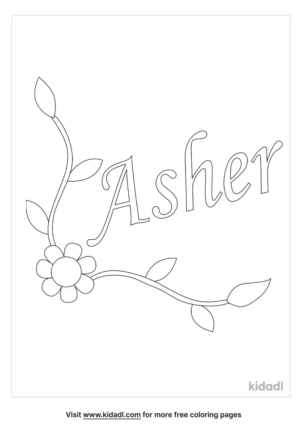 Asher Coloring Page