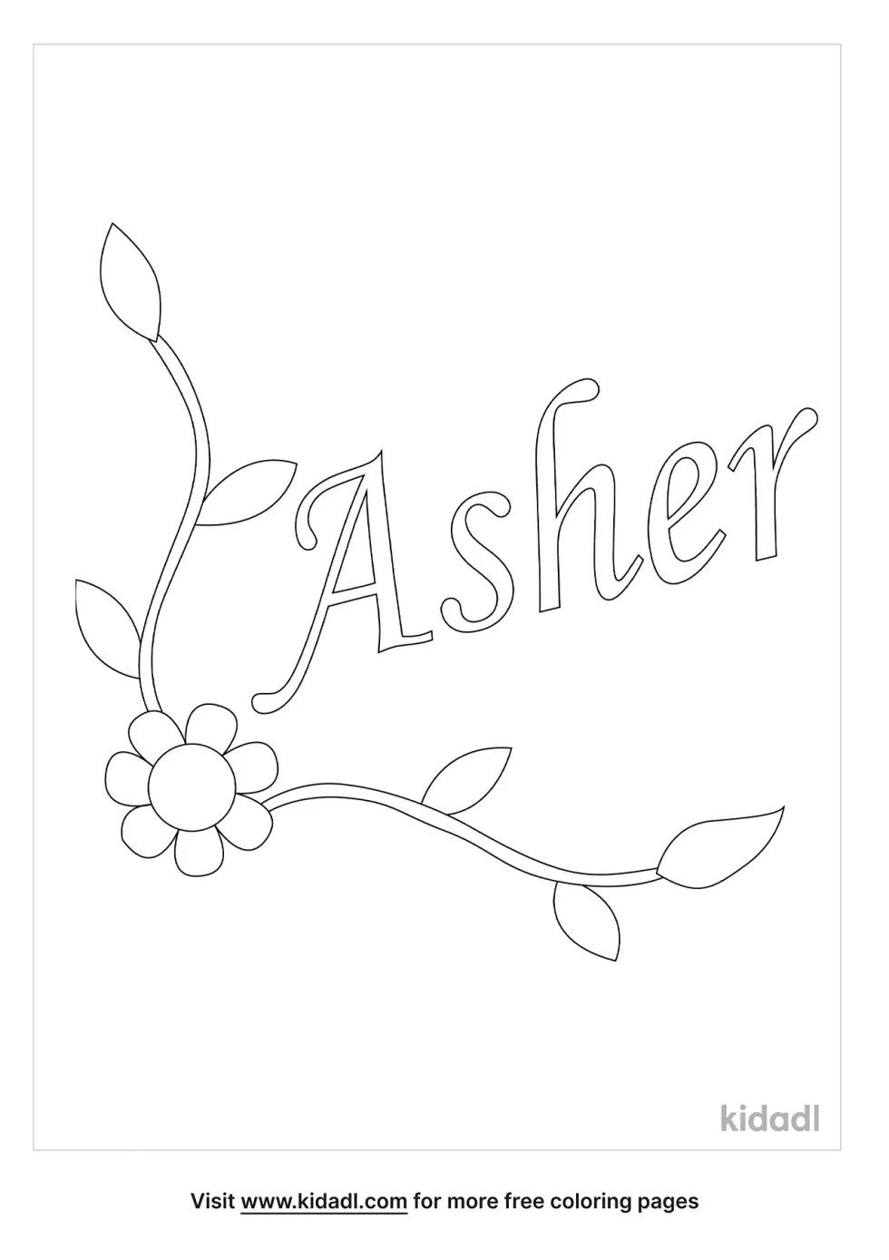 Asher Coloring Page