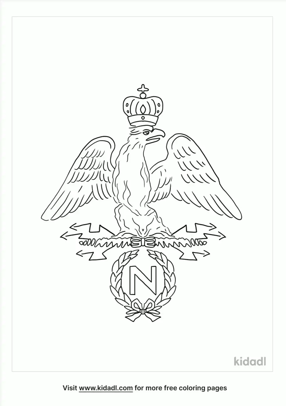 Napoleonic Eagle Coloring Page