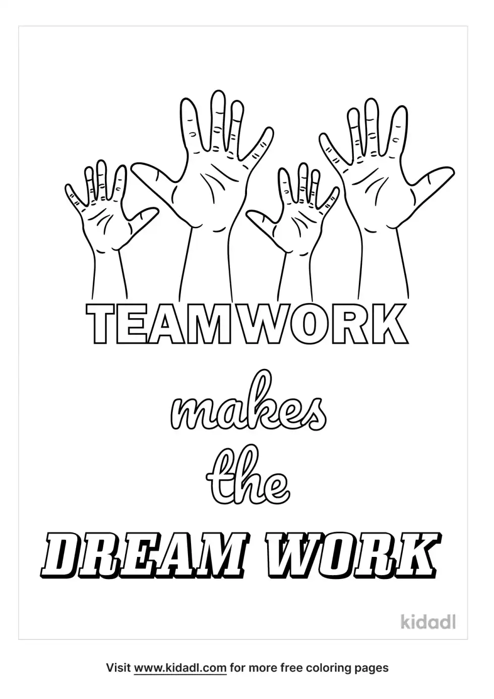 Work Quote Coloring Page