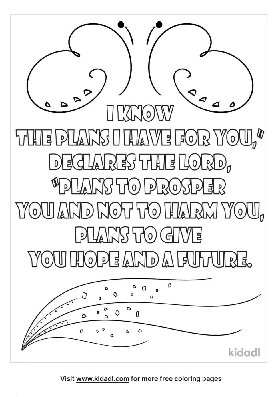 I Know The Plans I Have For You Coloring Page