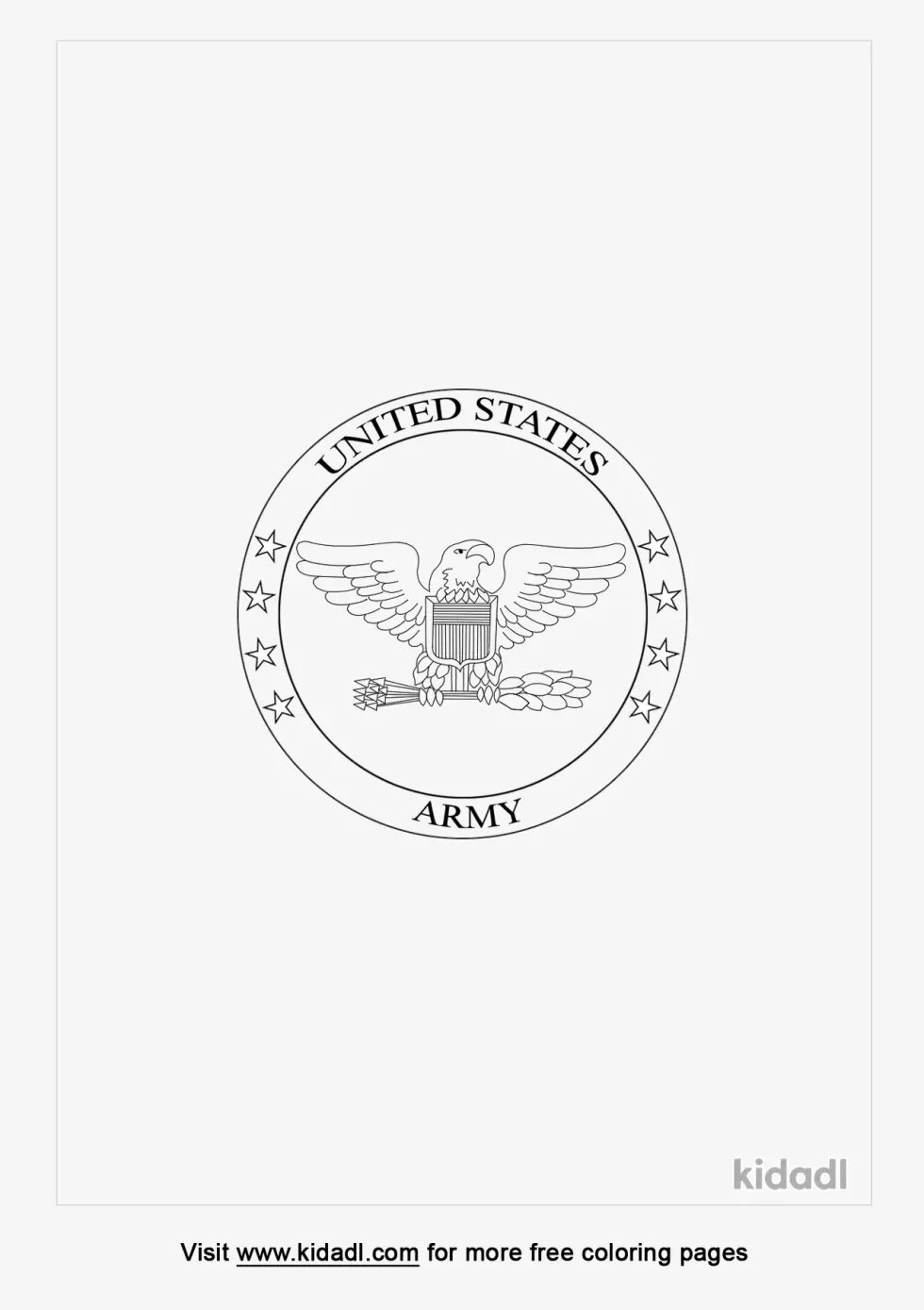 Army Logo Coloring Page