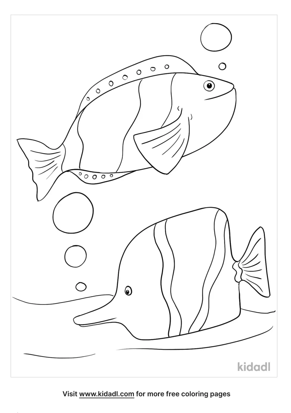 2 Fish Coloring Page