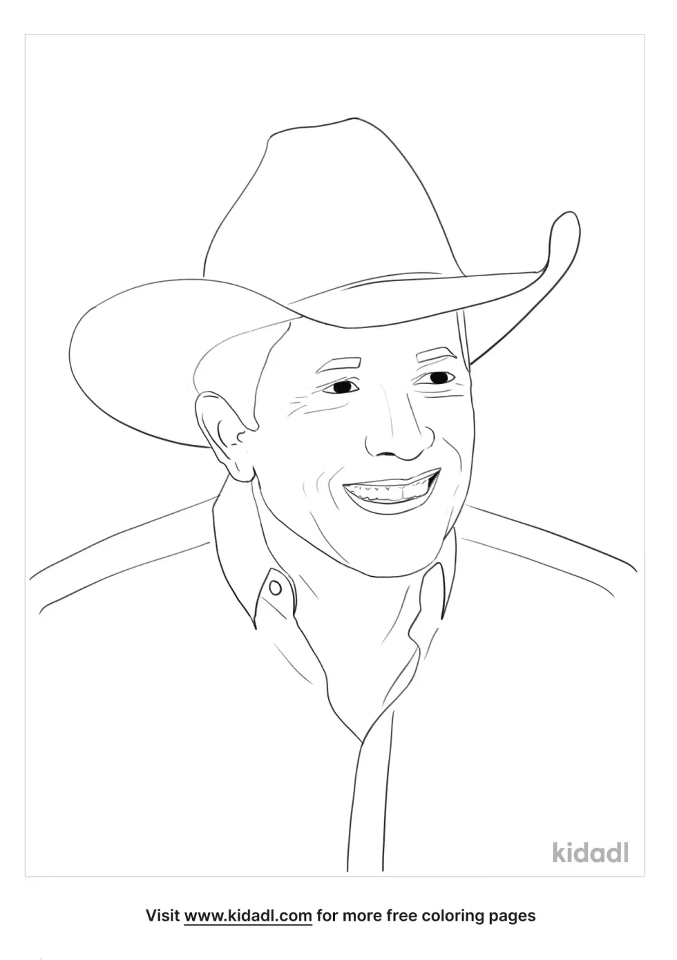 George Strait Coloring Page
