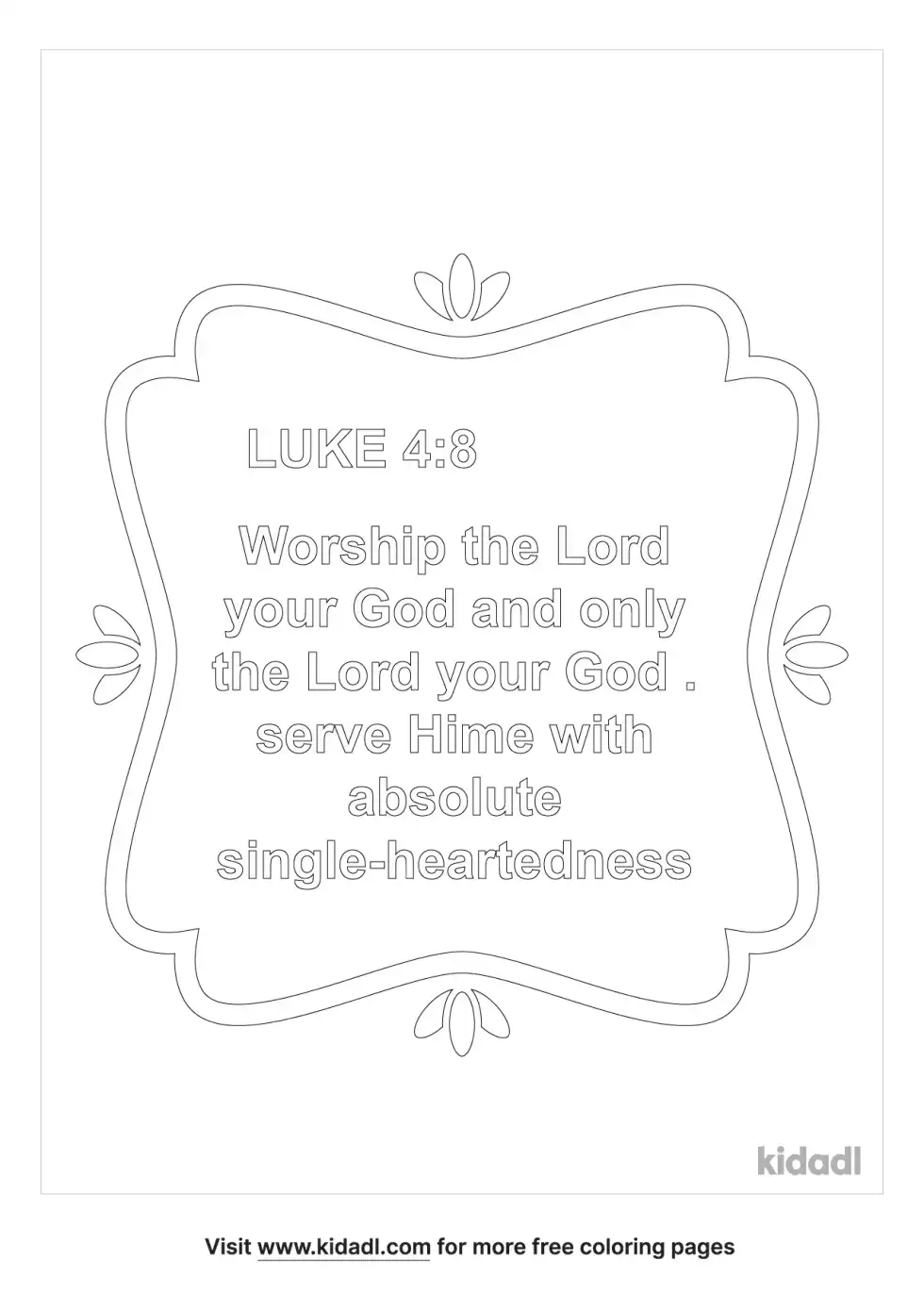 Luke 4:8 Coloring Page