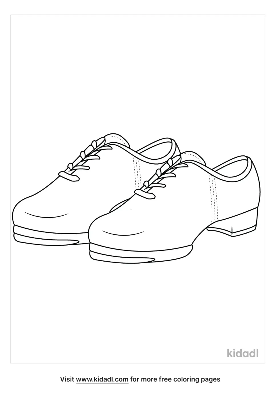 Clogging Shoes Coloring Page