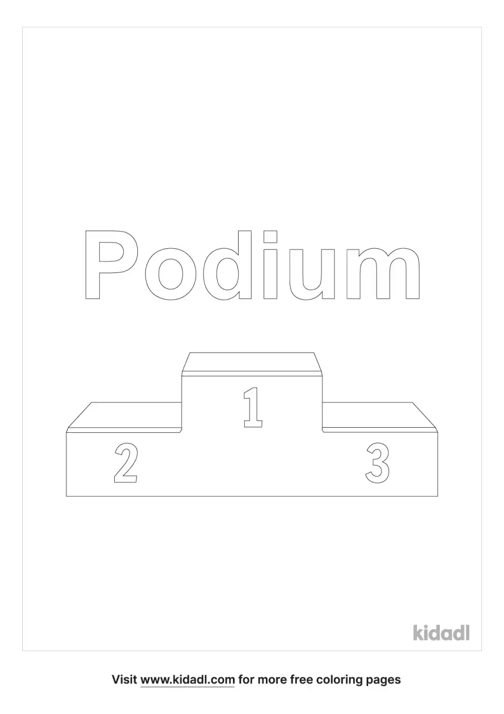 Podium Coloring Page