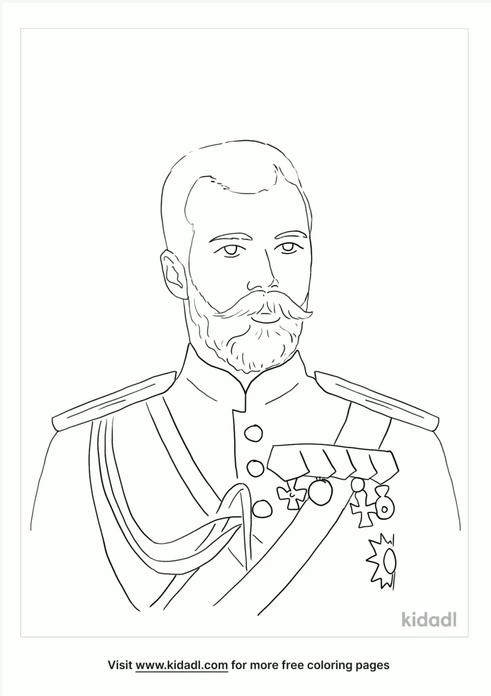 Russian Tsar Coloring Page