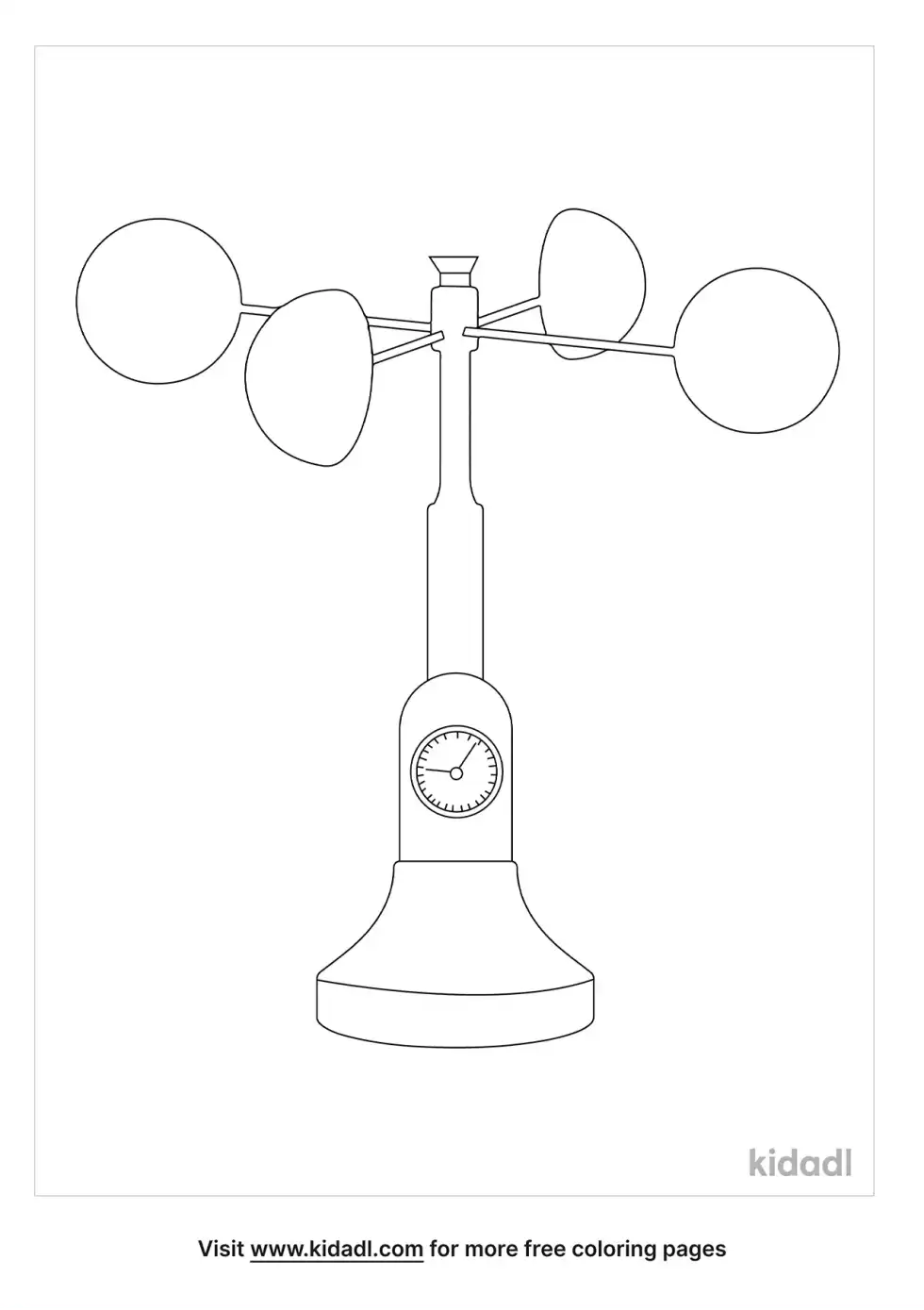 Anemometer Coloring Page