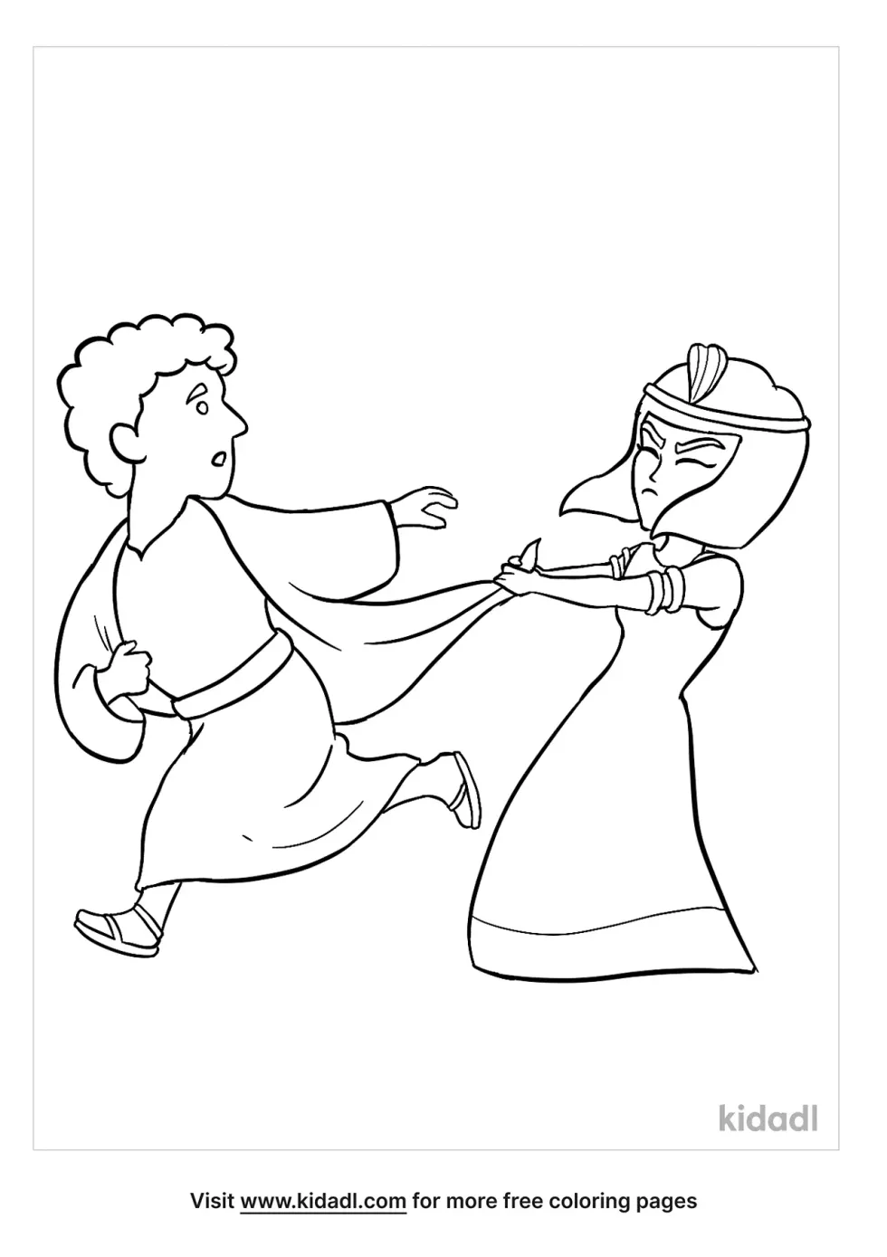 Joseph And Potiphar's Wife Coloring Page