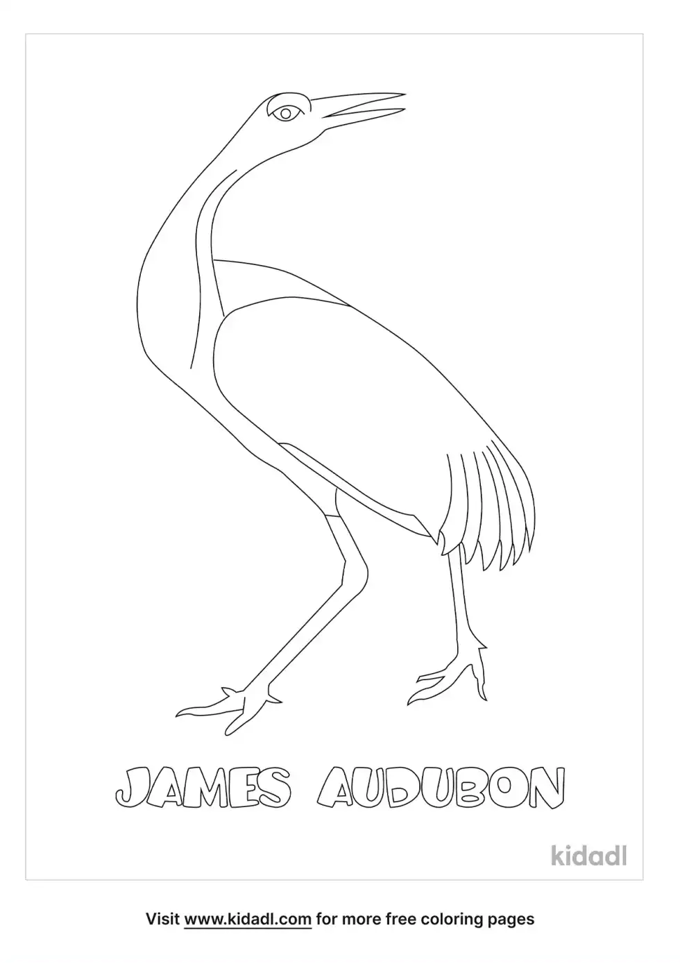 James Audubon Coloring Page