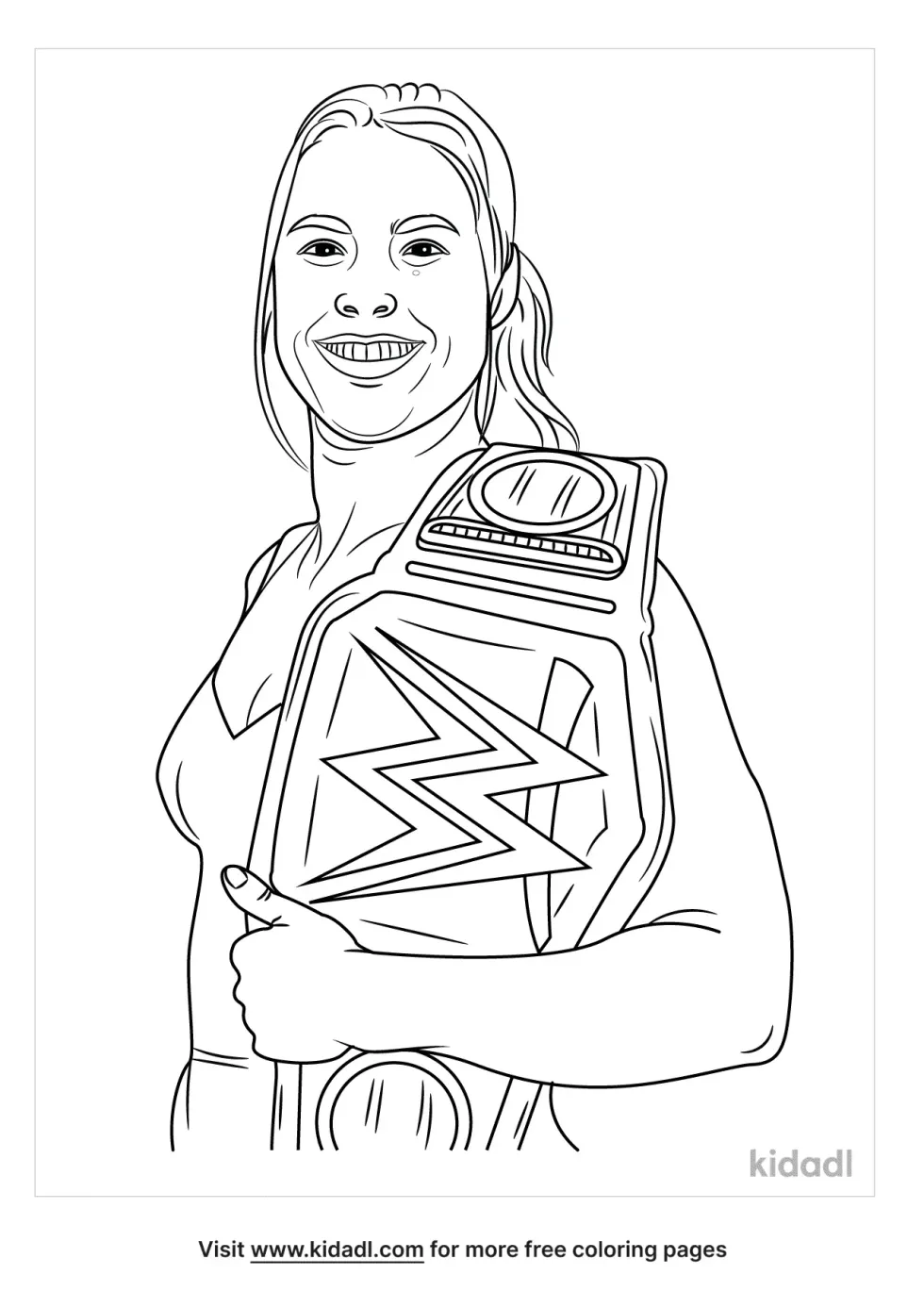 Rhonda Rousey Coloring Page
