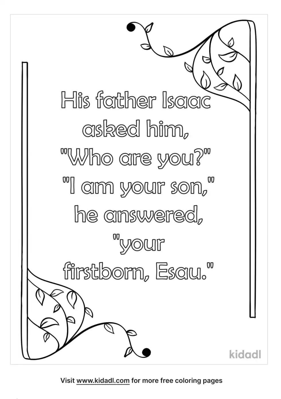 Genesis 27:32 Coloring Page