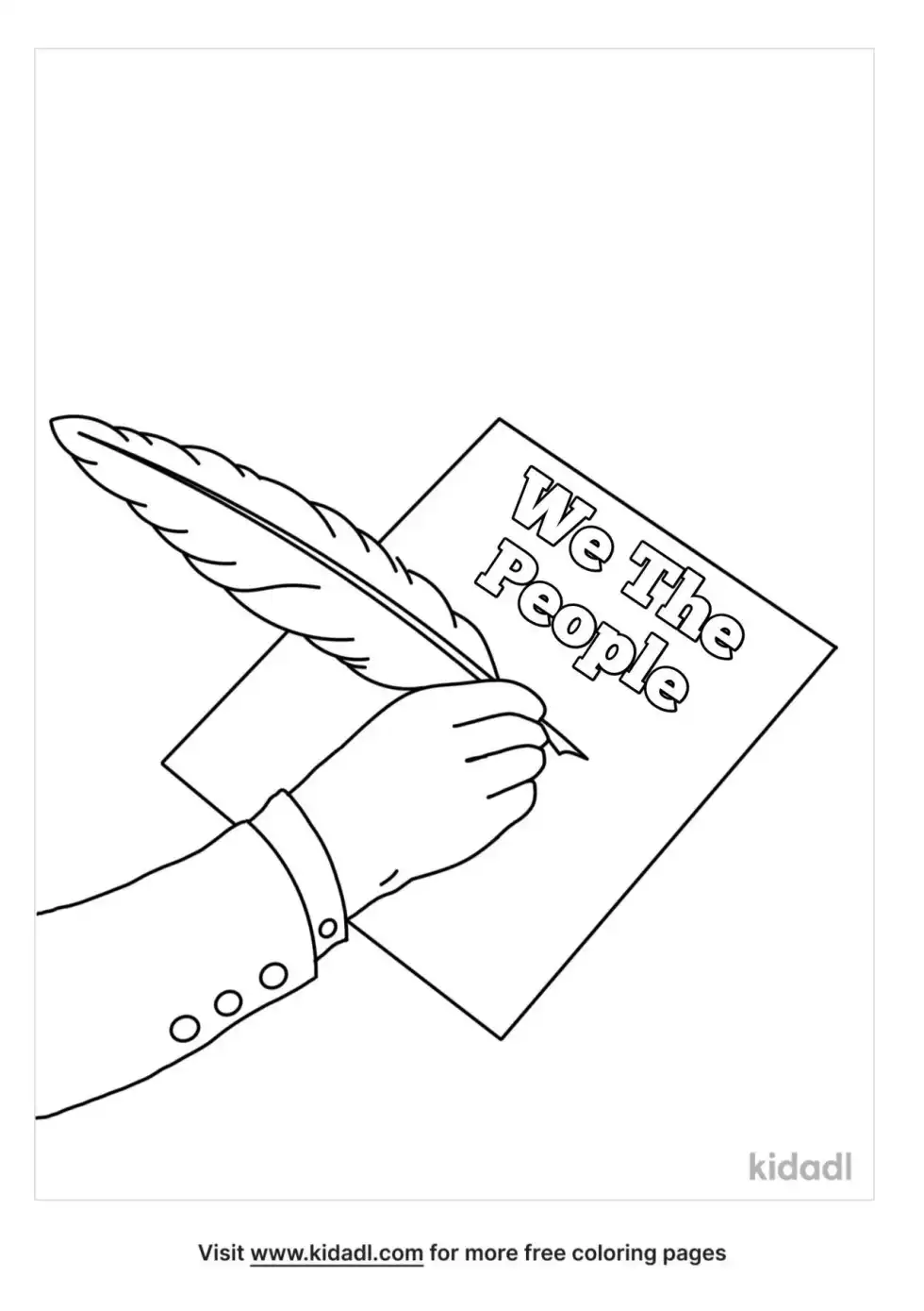 Signing The Constitution Coloring Page