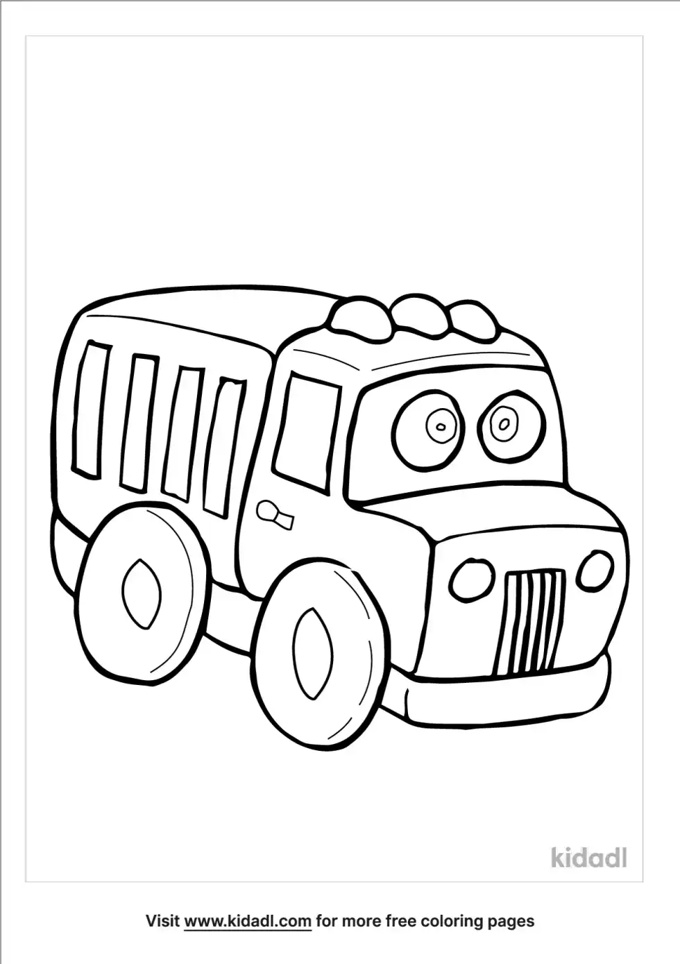 Cute Truck Coloring Page