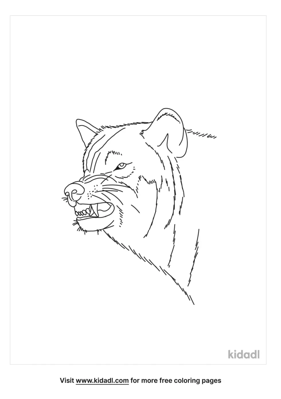 Wolf Baring Teeth Coloring Page