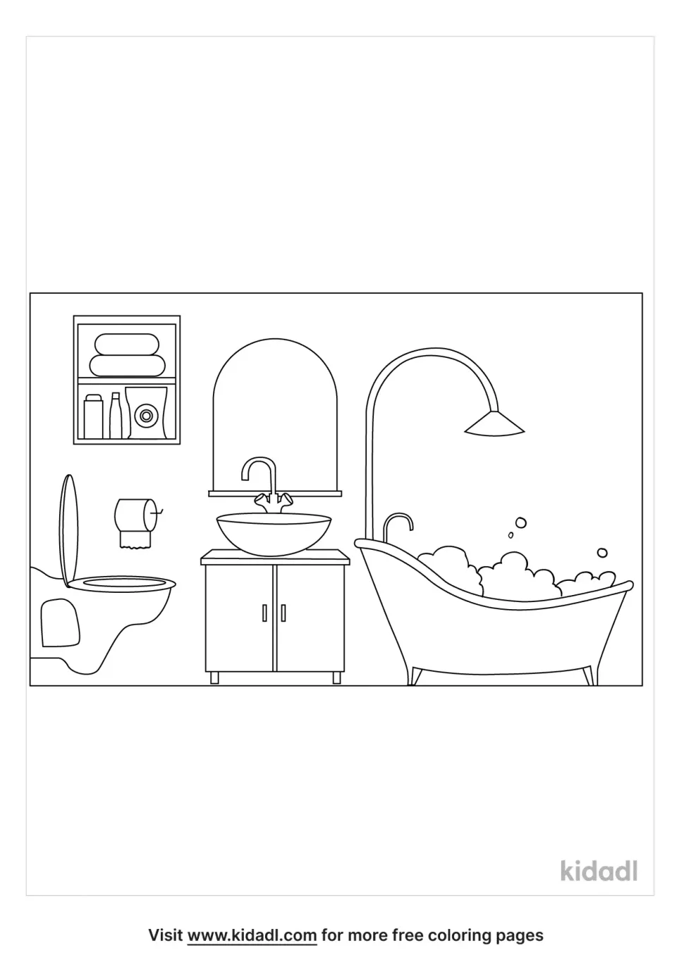 Comfort Room Coloring Page