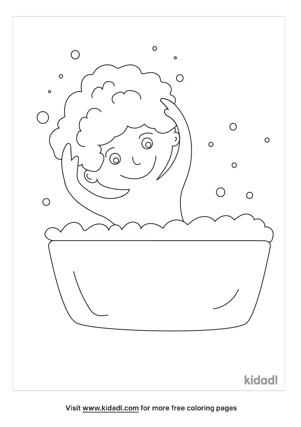 Washing Hair Coloring Page