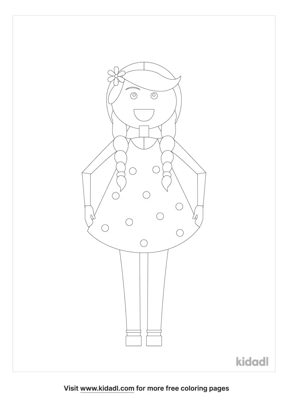 Polka Dot Dress Coloring Page