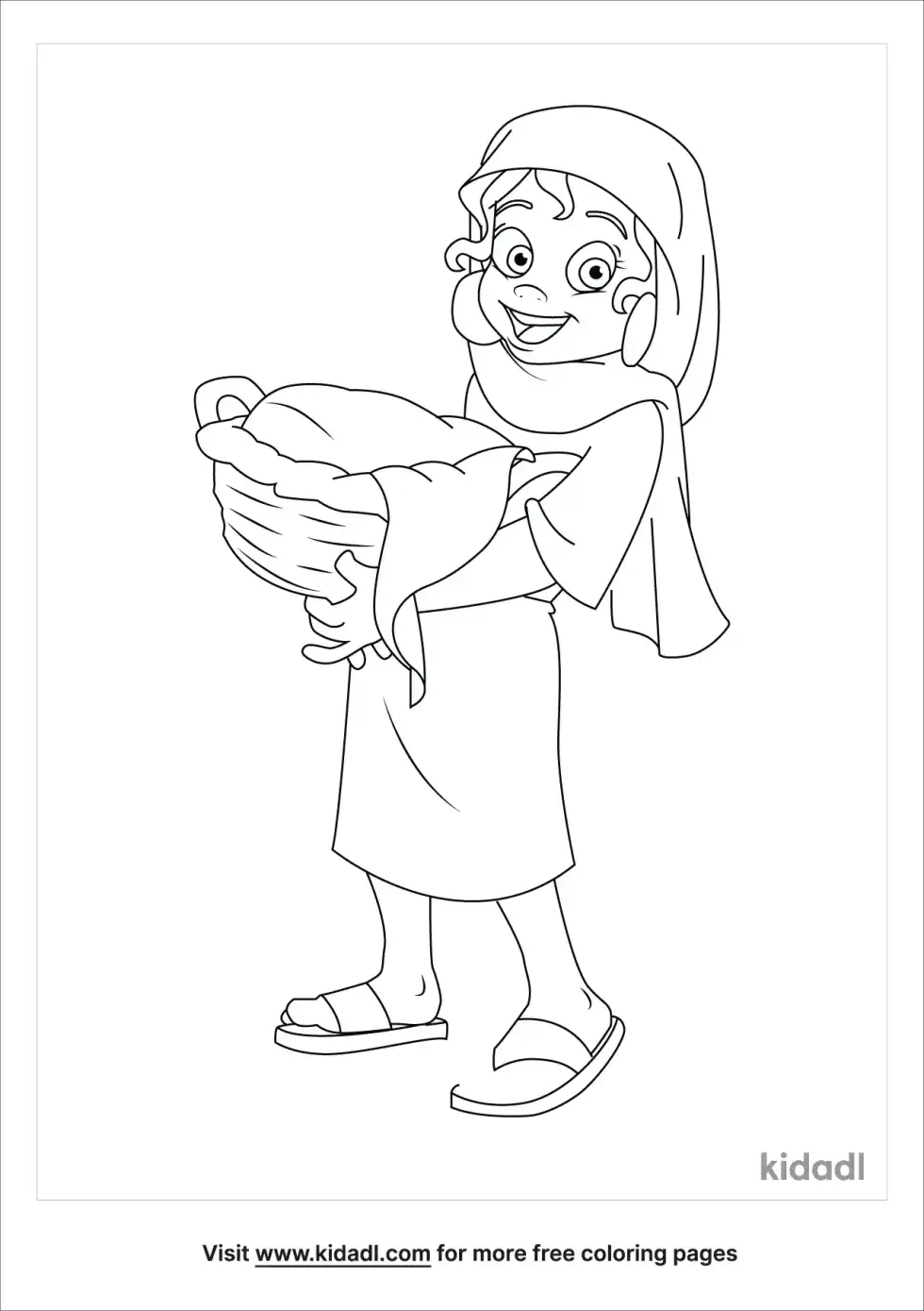 Rhoda The Servant Girl Coloring Page